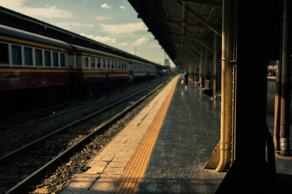 Mood Tone Cinema Hua Lamphong Railway Station Bangkok Main Train — ストック写真