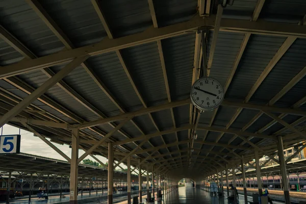 Mood Tone Cinema Hua Lamphong Railway Station Bangkok Main Train — Zdjęcie stockowe