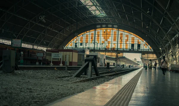 Mood Tone Cinema Hua Lamphong Railway Station Bangkok Main Train — ストック写真