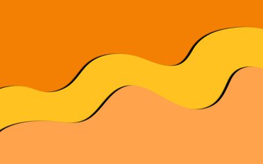 Soyut kağıt dalgalı çizgi arkaplanını keser. vektör illüstrasyonu