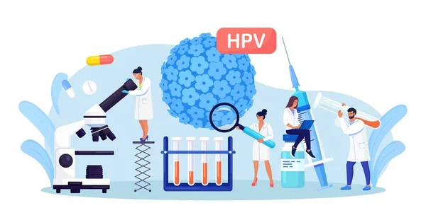 Papillomavirus Umano Diagnosi Del Medico Virus Hpv Cancro Cervicale Diagnosi — Vettoriale Stock
