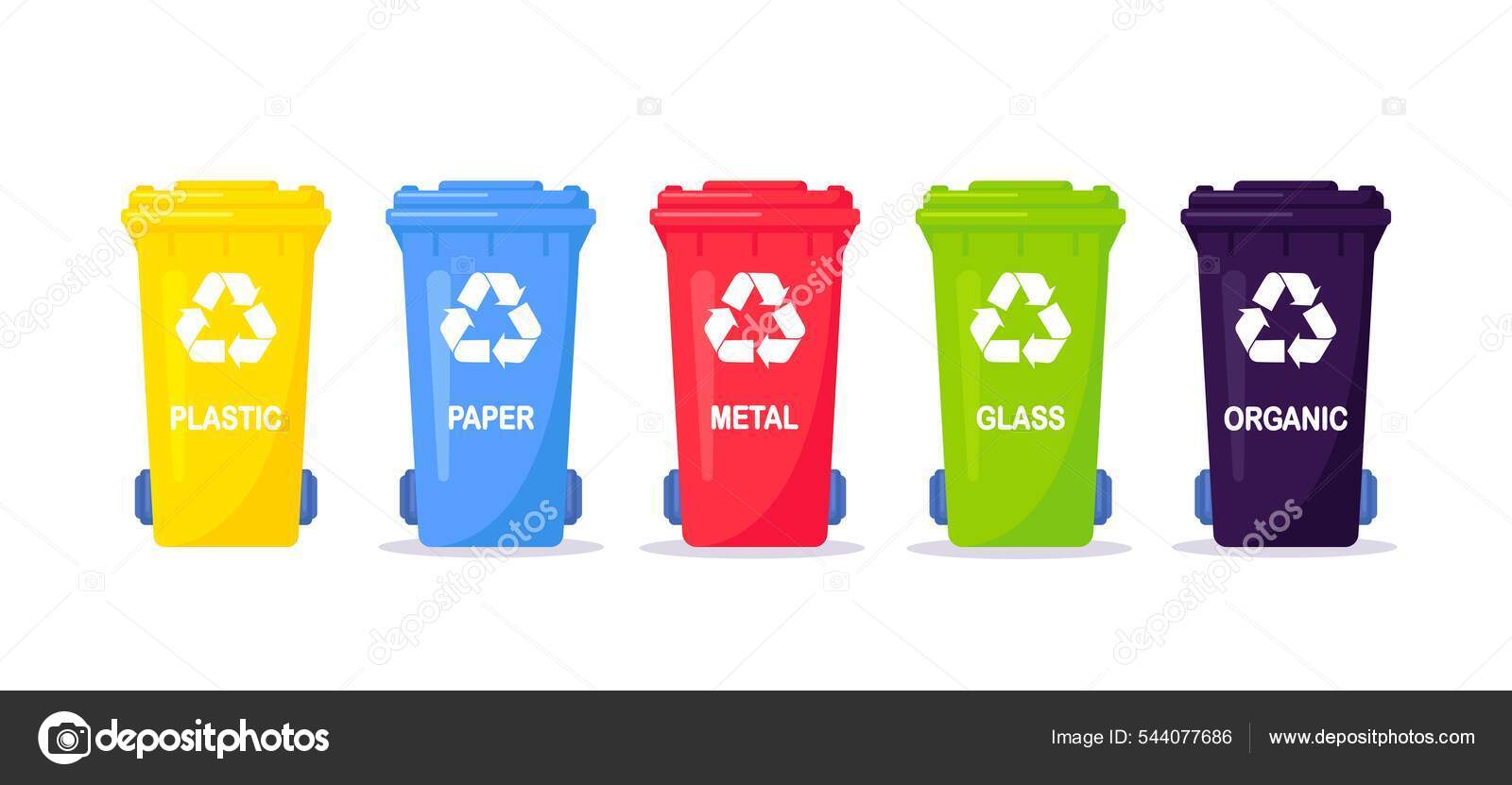 Contenedores De Basura Contenedor De Reciclaje PNG ,dibujos Residuos,  Conjunto, Papel PNG y Vector para Descargar Gratis