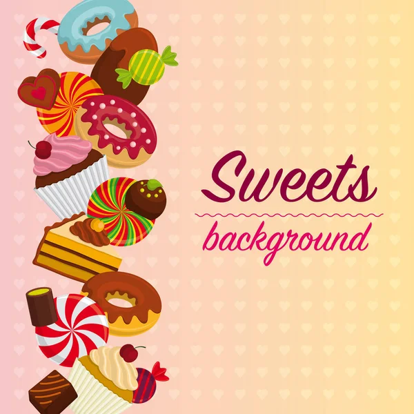 Abstract background with sweets. — Stock Vector