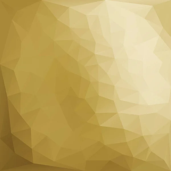 黄金の抽象幾何学的多角形の背景 概要三角形の低ポリ折り紙スタイルの背景 ベクターイラスト — ストックベクタ