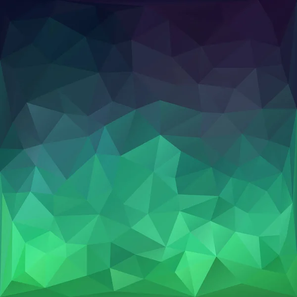 Smaragdové zelené a tmavě modré polygonální pozadí. — Stockový vektor