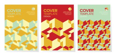 Modayı takip eden en az üç boyutlu geometrik şekillerin toplanması tasarımları kapsar. Broşürler, el ilanları, baskılar, posterler, planlar için soyut dinamik izometrik optik illüzyon arka planı.