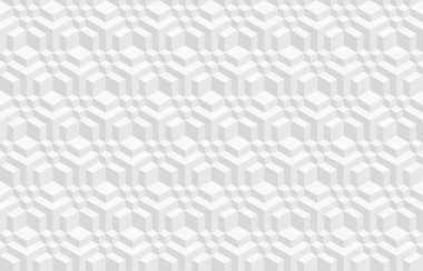Soyut siyah ve beyaz üç boyutlu geometrik kusursuz desen. Isometric altıgen küpleri nötr gri renkli modern arkaplan optik illüzyon.
