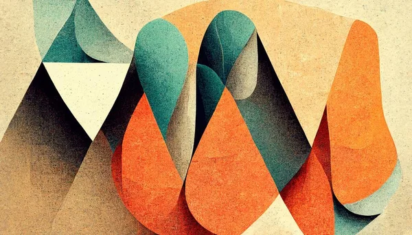 Soyut Neo Memphis tarzı arkaplan ve kumlu doku. Modern grafik tasarım sanat eserleri. Dijital sanat.