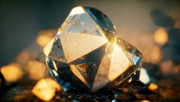 Realistische Glanzende Edelstenen Diamanten Kristallen Abstracte Achtergrond Prachtig Luxe Behang — Stockfoto