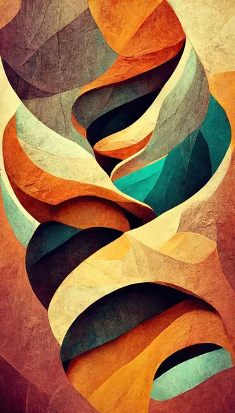 Soyut Neo Memphis tarzı arkaplan ve kumlu doku. Modern grafik tasarım sanat eserleri. Dijital sanat.