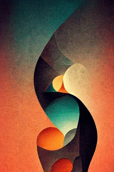 Soyut Neo Memphis tarzı arkaplan ve kumlu doku. Modern grafik tasarım sanat eserleri. Dijital sanat.