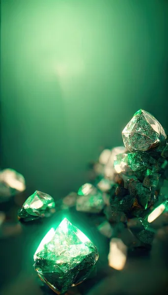 Realistic Shiny Gemstones Diamonds Crystals Abstract Background Beautiful Luxury Wallpaper — Stockfoto