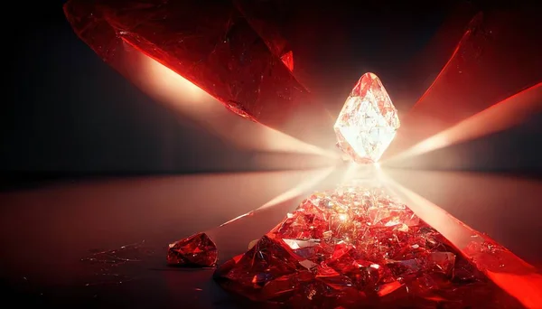 Gerçekçi parlak değerli taşlar elmas kristalleri soyut arka plan. Güzel, lüks duvar kâğıdı. Esrarengiz, gizemli, sihirli ve ruhani dijital sanat.