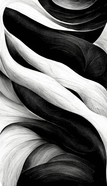 Modern Abstract Dynamic Shapes Black White Background Grainy Paper Texture — ストック写真