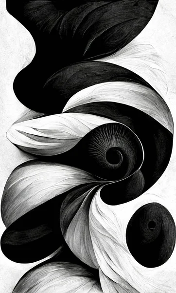 Modern Abstract Dynamic Shapes Black White Background Grainy Paper Texture — 스톡 사진