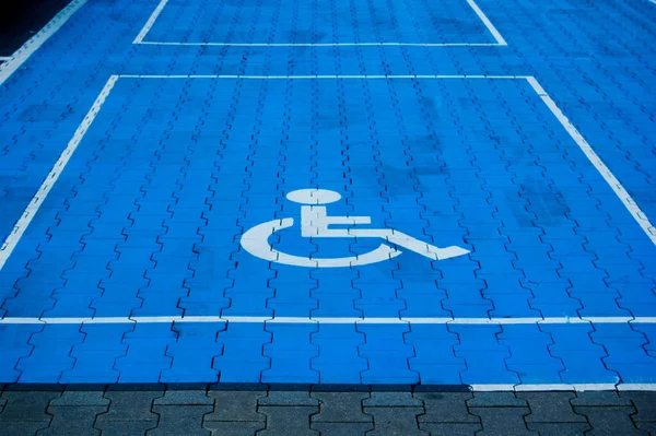 Place Parking Bleue Pour Handicapés Poznan Pologne — Photo