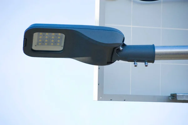Lamp Powered Solar Panel Blue Sky — Stock Photo, Image