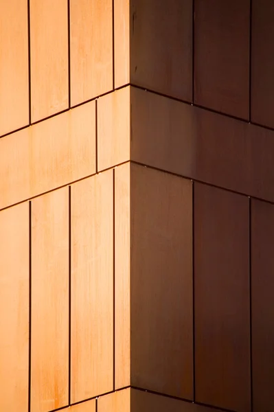 Detalhe Arquitetura Moderna Corten Fachada Edifício — Fotografia de Stock