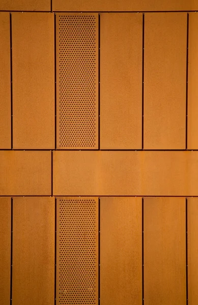 Detail Der Modernen Architektur Corten Gebäude Fassade — Stockfoto