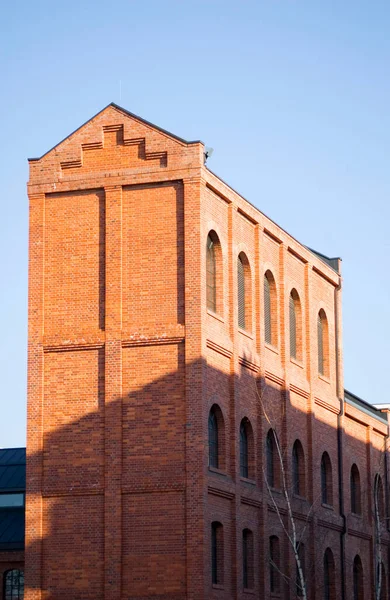 Edificio Stile Retrò Mattone Rosso — Foto Stock