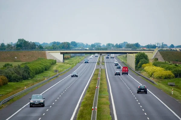 Nagradowice Poland June 4Th 2022 Polish Expressway Cars Trucks — Stock Photo, Image