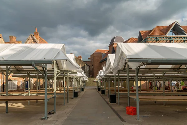 York Inglaterra Reino Unido Maio 2016 Mercado Destrobles Vazios Fechando — Fotografia de Stock