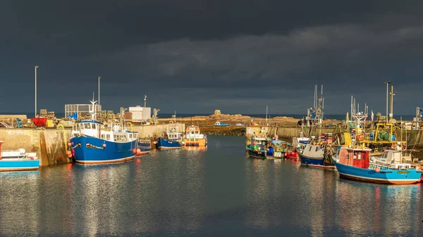 Seahouses Northumberland Inglaterra Reino Unido Setembro 2018 Barcos Pesca Frente — Fotografia de Stock