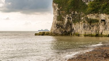St. Margaret, Cliffe, Kent, İngiltere - 18 Eylül 2017: Fransa 'dan Dover' a giden İngiliz Kanalı 'ndan geçen feribot