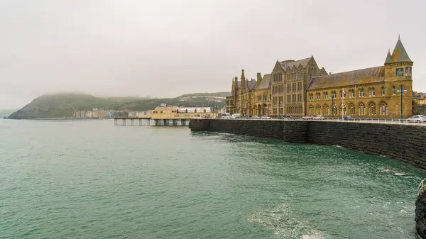 Aberystwyth Ceredigion Wales Großbritannien Mai 2017 Blick Über Die Meeresterrasse — Stockfoto