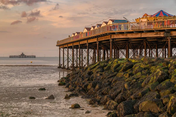 Herne Bay Kent Inglaterra Reino Unido Setembro 2017 Luz Noturna — Fotografia de Stock