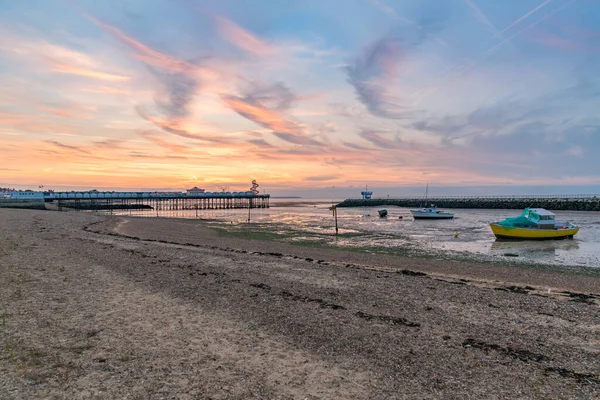 Herne Bay Kent England September 2017 Βραδινό Φως Στην Ακτή — Φωτογραφία Αρχείου