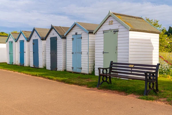 Broadsands Torbay Angleterre Royaume Uni Juin 2019 Beach Huts Promenade — Photo