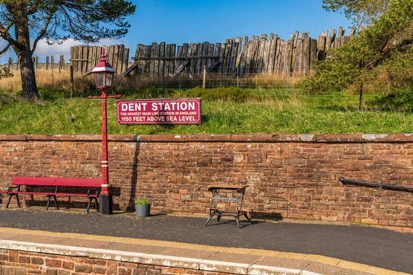 Vlakbij Cowgill Cumbria Engeland Engeland Mei 2019 Station Dent Spoorlijn — Stockfoto
