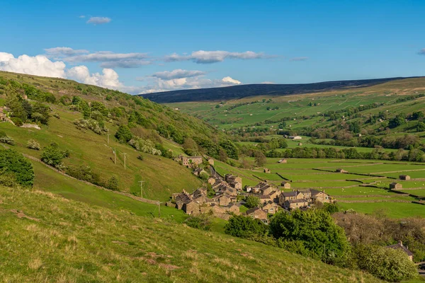 Gunnerside North Yorkshire England May 2019 View Village — Stock Photo, Image