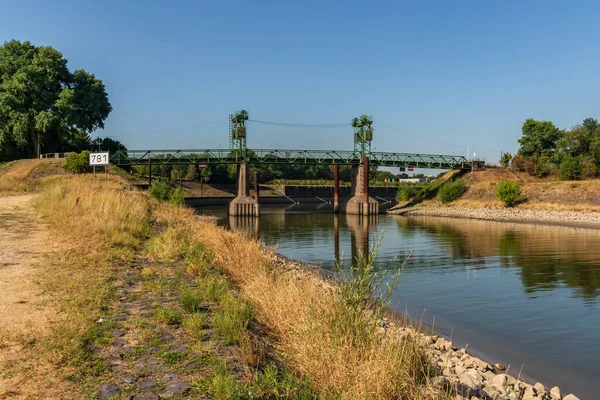 Duisburg Severní Porýní Vestfálsko Německo Srpna 2018 Pohled Most Přístavu — Stock fotografie