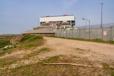 Heysham, Lancashire, İngiltere - 30 Nisan 2019: Heysham Nükleer Santrali