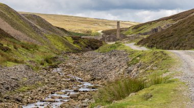 Old Gang Smelt Mill, Surrender Köprüsü yakınında, Langthwaite ve Feetham arasında, Richmondshire, Kuzey Yorkshire, İngiltere