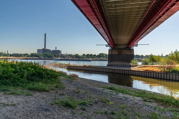 Duisburg Nordrhein Westfalen Tyskland Augusti 2018 Utsikt Över Floden Rhen — Stockfoto