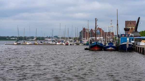 Rostock Meklemburgia Pomorze Przednie Niemcy Czerwca 2020 Widok Port Miejski — Zdjęcie stockowe