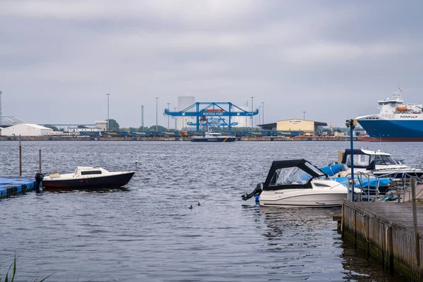 Rostock Mecklembourg Poméranie Occidentale Allemagne Juin 2020 Vue Port Maritime — Photo