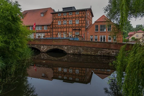 Luebz Mecklenburg Western Pomerania Germany Червня 2020 Будинки Центрі Міста — стокове фото