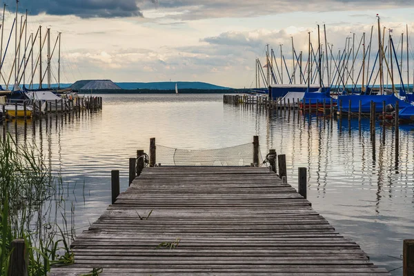 Mardorf Baixa Saxônia Alemanha Junho 2020 Noite Steinhuder Meer Com — Fotografia de Stock