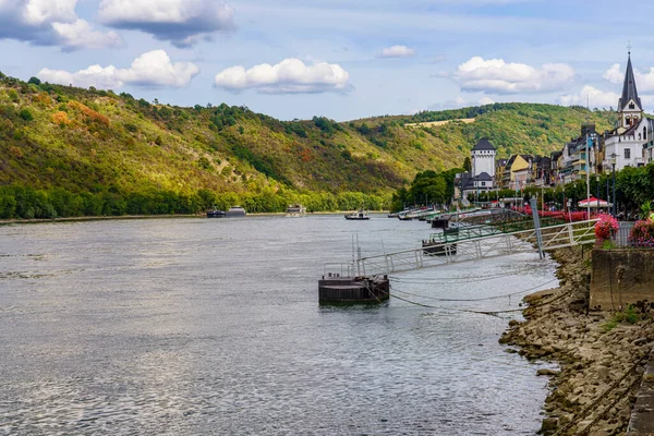 Boppard Rhineland Palatinate Germany August 2020 Ships River Rhine Passing — 图库照片