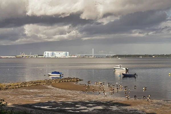 Stralsund Meklenbursko Přední Pomořansko Německo Října 2020 Pohled Přístaviště Werften — Stock fotografie