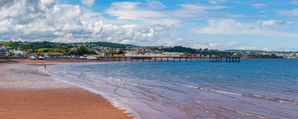 Paignton Torbay England June 2019 View North Quay Beach Paignton — стокове фото