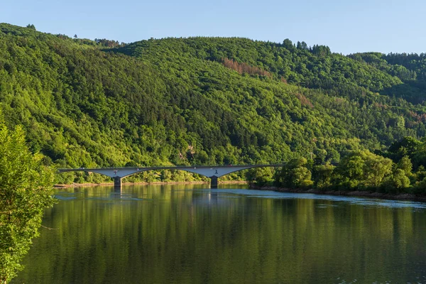 Zell Rhénanie Palatine Allemagne Juin 2021 Vallée Moselle Avec Pont — Photo