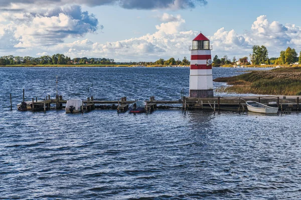 Waase Mecklembourg Poméranie Occidentale Allemagne Octobre 2020 Phare Les Bateaux — Photo