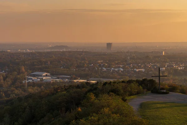 Bottrop Renania Settentrionale Vestfalia Germania Ottobre 2019 Luce Serale Sulla — Foto Stock