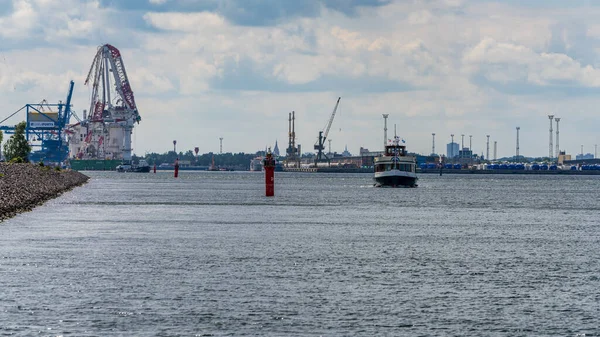 Rostock Mecklembourg Poméranie Occidentale Allemagne Juin 2020 Vue Port Avec — Photo