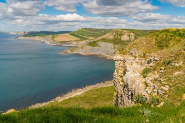 Jurassic Sahili üzerinden, Jurassic Sahili yakınlarından, Jurassic Sahili, Dorset, İngiltere